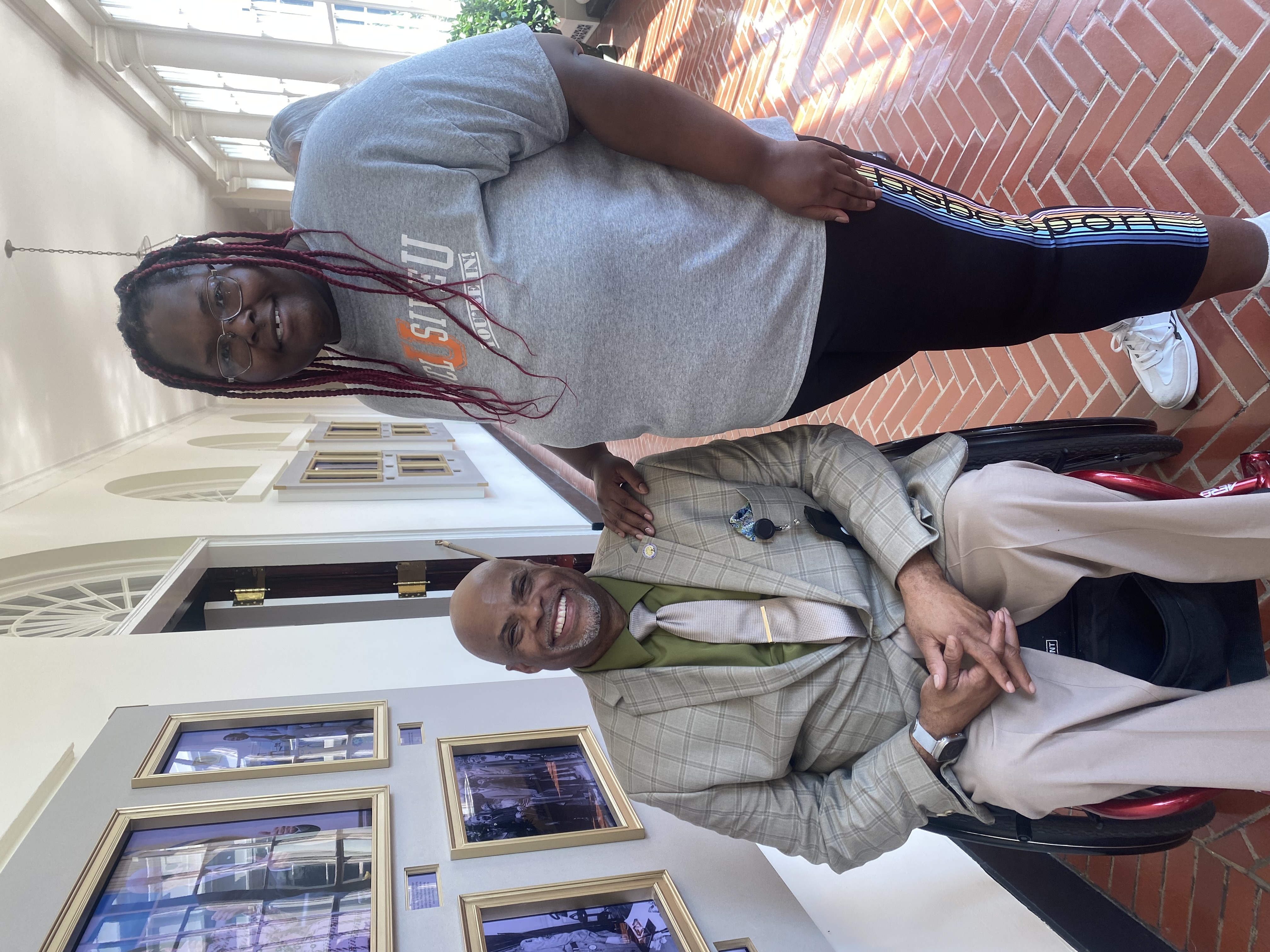 Shafreya with Commissioner Allen. 