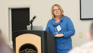 Cate Weir presenting at the Inclusive Learning Seminar in March 2018