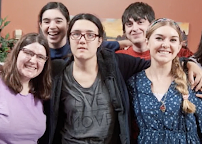 Students posing in a group