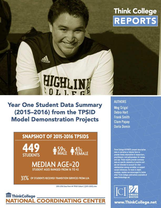 Cover page of 2015-16 annual report student data summary