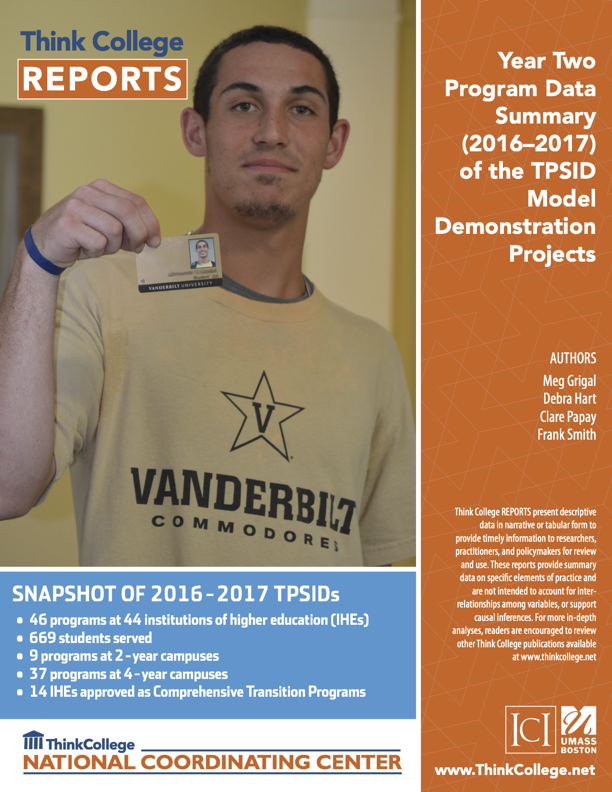 Cover page of 2016-17 annual report program data summary