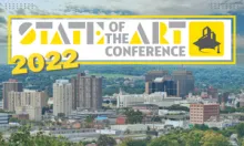 picture of Syracuse, NY with the text State of the Art Conference 2022 at the top
