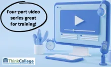 Four-part series great for training! On a background with a graphic of a computer monitor.