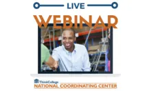 Image of a computer screen with the the text Live Webinar