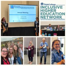 Collage of 7 photos of TCN Staff smiling and presenting at the TCN Annual Meeting in Cleveland.
