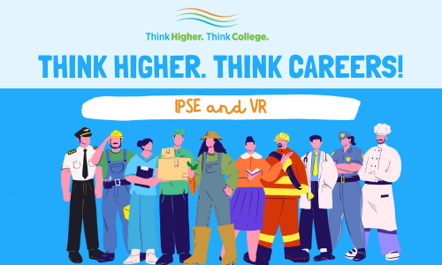 Think Higher Think Careers graphic