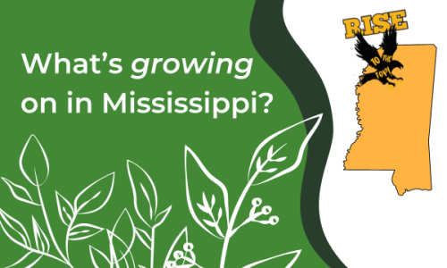 What's Growing on in Mississippi text on a green background