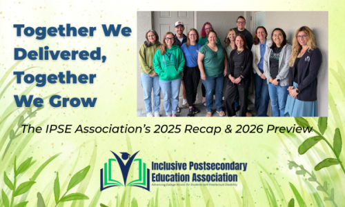 Together We Delivered, Together We Grow with image of IPSE Association Board on a background of greens growing