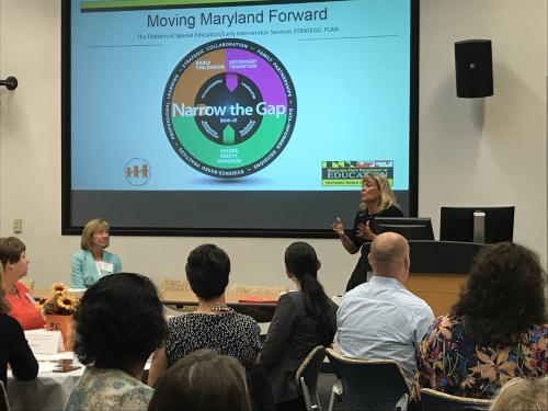 Susan Page (left, seated) and Marcella Franczkowski (right, standing)