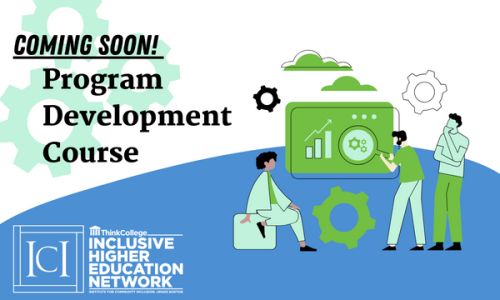 Graphic of people working with text Coming Soon! Program Development Course