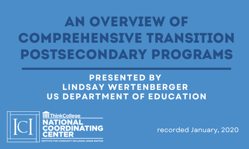 Overview of CTP programs recorded webinar presented by Lindsay Wertenberger of US Department of Education